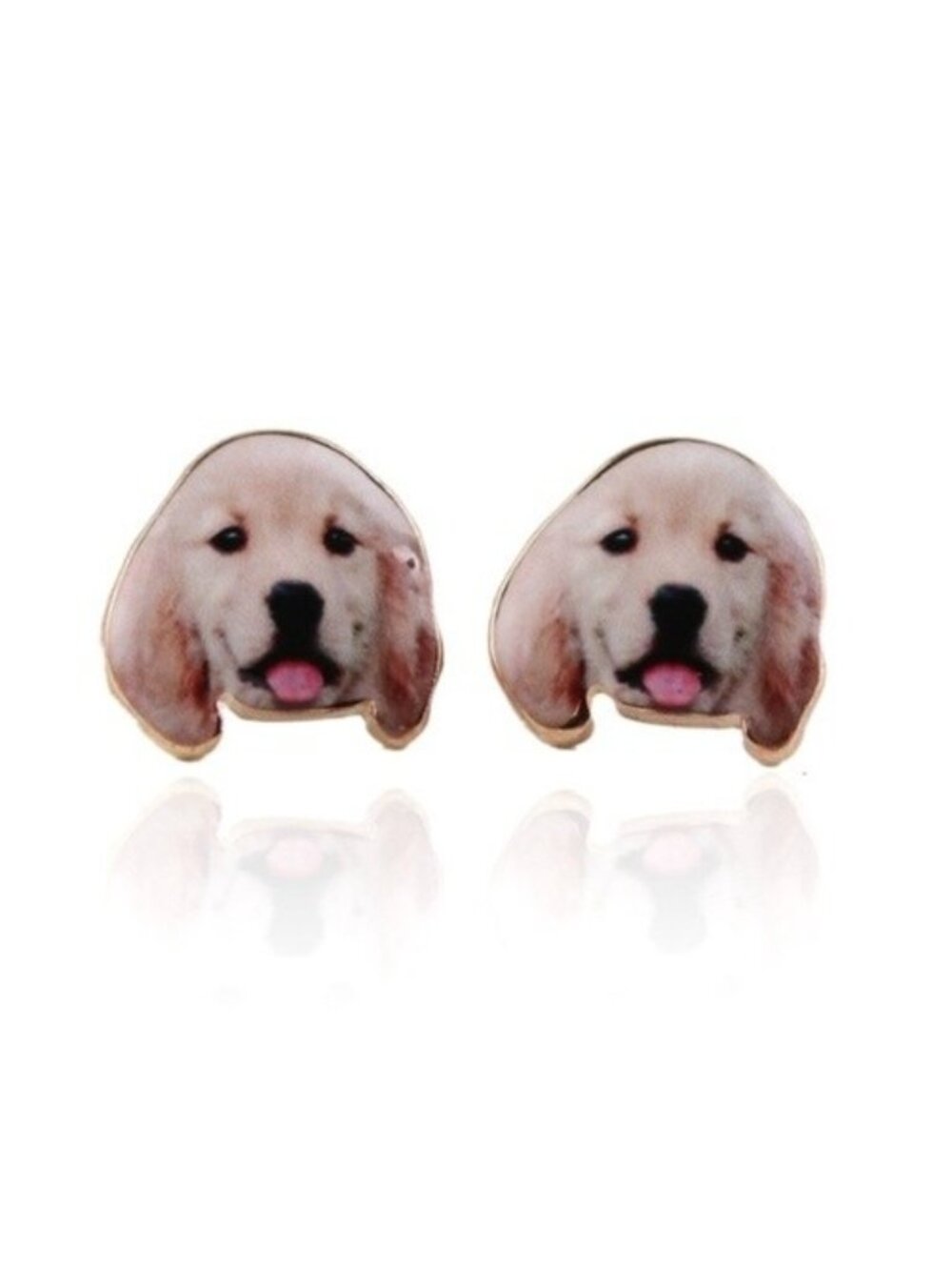 Labrador Lab Beige Dog Pup Small Stud Earrings